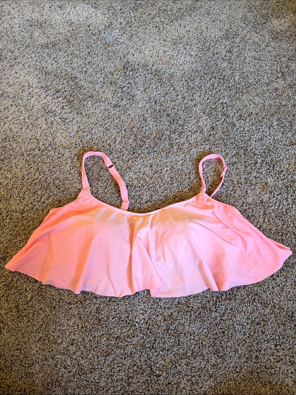 Torrid Coral Flounce Swim Top - Size 2